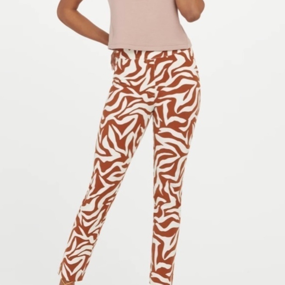NWT SPANX Polished Clay Zebra Print High Rise Ski… - image 2